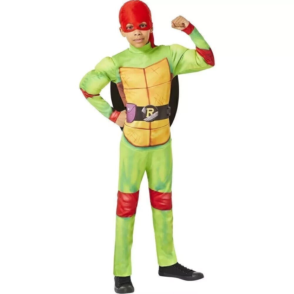 TMNT Raphael Muscle Jumpsuit Costume with Light Up Belt Large (10-12)